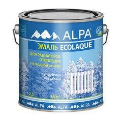Эмаль на водной основе Alpa Ecolaque для радиаторов 2,5 л