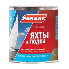 Лак алкидно-уретановый яхтный Parade Яхты & Лодки бесцветный 0,75 л глянцевый