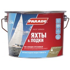 Лак алкидно-уретановый яхтный Parade Яхты & Лодки бесцветный 2,5 л полуматовый
