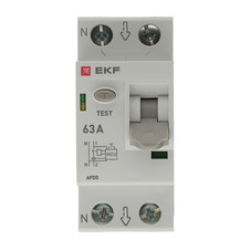 Устройство защиты от дугового пробоя EKF PROxima 63-pro 2P 63А 230 В на DIN-рейку (afdd-2-63-pro)