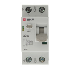 Устройство защиты от дугового пробоя EKF PROxima 32-pro 2P 32А 230 В на DIN-рейку (afdd-2-32-pro)