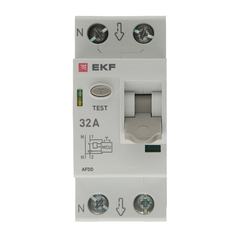 Устройство защиты от дугового пробоя EKF PROxima 32-pro 2P 32А 230 В на DIN-рейку (afdd-2-32-pro)