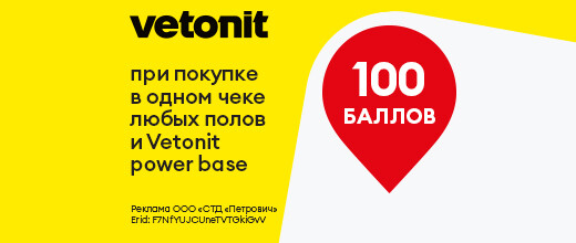 Баллы за покупку комплекта Vetonit