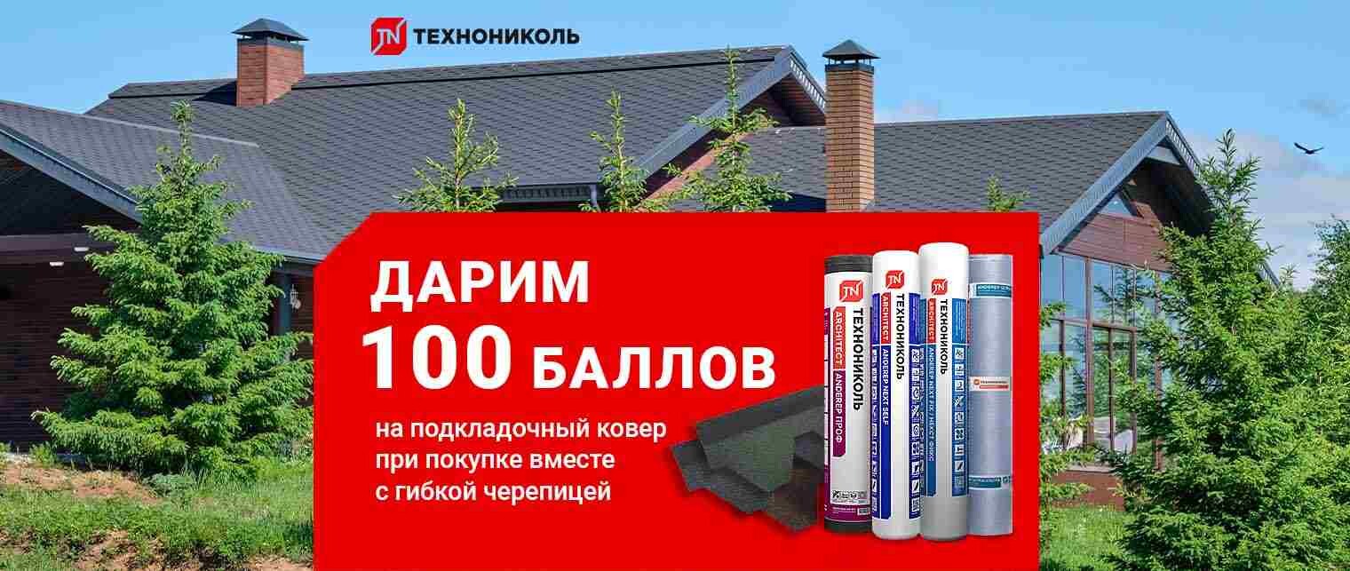 Баллы за покупку товаров Технониколь