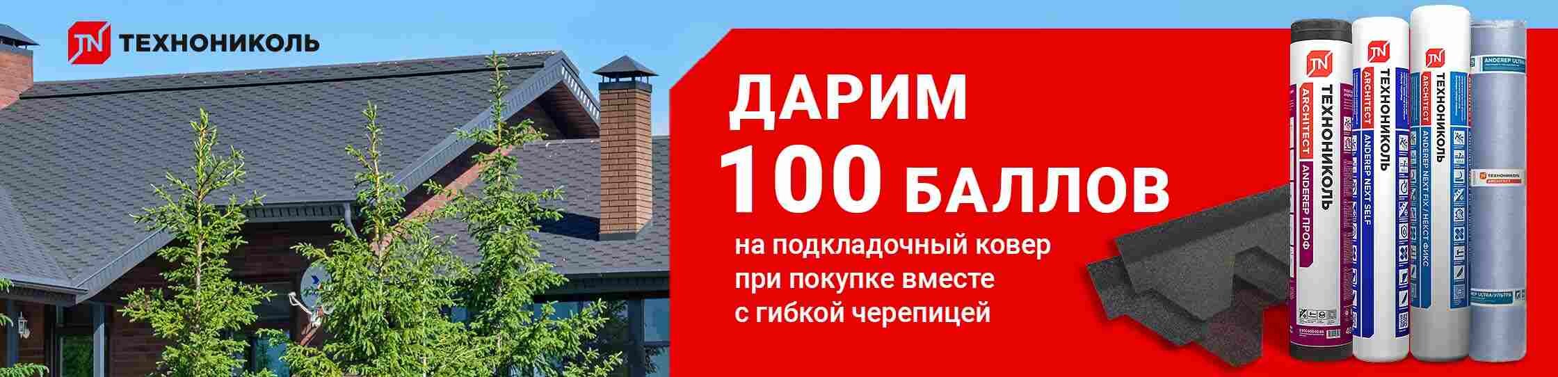 Баллы за покупку товаров Технониколь