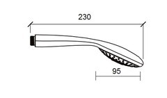 Лейка для душа Union d95 мм 1 режим без шланга пластик хром (MW057) - фото 5