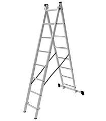 Изображение товара Лестница алюминиевая трансформер двухсекционная 8 ступеней Новая высота бытовая