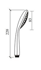 Лейка для душа Union d83 мм 1 режим без шланга пластик белая (MW071) - фото 2
