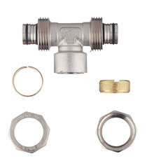 Тройник VALTEC (VTm.332.N.260526) 26 обж(ц) х 3/4 ВР(г) х 26 обж(ц) - фото 2