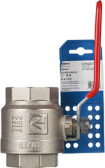 Кран шаровой латунный Valtec Base 2 ВР(г) х 2 ВР(г) ручка прямой (VT.214.N.09) - фото 5