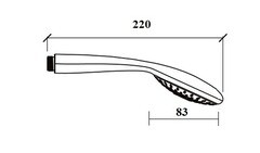 Лейка для душа Union d83 мм 1 режим без шланга пластик хром (MW064) - фото 3