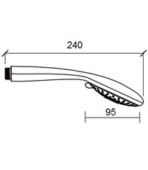 Лейка для душа Union d95 мм 3 режима без шланга пластик хром (MW040) - фото 5