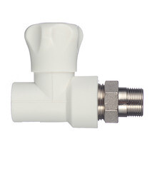 Клапан полипропиленовый Valtec 25 мм х 3/4 НР(ш) для радиатора с американкой (VTp.717.V.02505) - фото 2