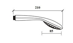 Лейка для душа Union d85 мм 1 режим без шланга пластик хром (148921) - фото 5