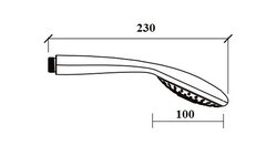 Лейка для душа Union d100 мм 1 режим со шлангом 1500 мм с держателем пластик хром (MW036) - фото 6