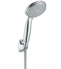 Лейка для душа Union d100 мм 1 режим со шлангом 1500 мм с держателем пластик хром (MW036)