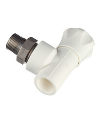 Клапан полипропиленовый Valtec 25 мм х 3/4 НР(ш) для радиатора с американкой угловой (VTp.718.V.02505) - фото 4