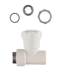 Клапан полипропиленовый Valtec 20 мм х 1/2 НР(ш) для радиатора с американкой (VTp.717.V.02004) - фото 3