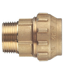 Муфта ПНД Tiemme компрессионная переходная 32х1 НР(ш) латунь - фото 4