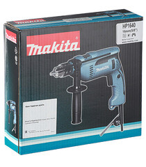 Дрель сетевая ударная Makita HP1640 680 Вт ключевой патрон - фото 2