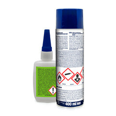 Клей цианоакрилатный Tytan Quick Fix для МДФ двухкомпонентный прозрачный 400 мл + 100 г - фото 2