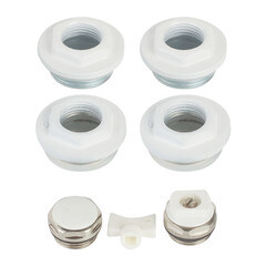 Набор присоединительный 1" х 1/2" для радиатора белый 7 предметов (685641) - фото 1