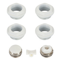 Набор присоединительный 1" х 3/4" для радиатора белый 7 предметов (685642) - фото 1