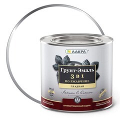 Грунт-эмаль 3в1 Лакра белая 1,7 кг