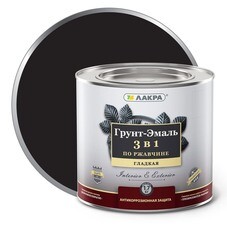 Грунт-эмаль по ржавчине Лакра 3в1 черная 1,7 кг