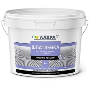 Шпатлевка масляно-клеевая Лакра 3 кг — купить в Петровиче в Санкт ...