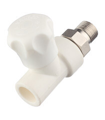 Клапан полипропиленовый Valtec 20 мм х 1/2 НР(ш) для радиатора с американкой (VTp.717.V.02004) - фото 2