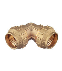 Угол ПНД Tiemme компрессионный 32х32 мм латунь - фото 1