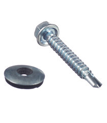 Саморезы кровельные с буром 38х5,5 мм металл-металл оцинкованные (250 шт.) - фото 2