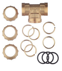 Тройник ПНД Tiemme компрессионный 32х32х32 мм латунь - фото 3