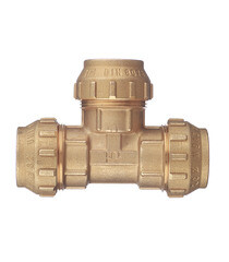 Тройник ПНД Tiemme компрессионный 32х32х32 мм латунь - фото 2