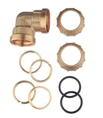 Угол ПНД Tiemme компрессионный 32х32 мм латунь - фото 4