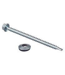 Саморезы кровельные с буром 80х4,8 мм металл-дерево оцинкованные (150 шт.) - фото 2