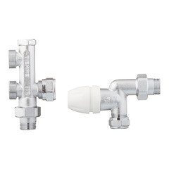 Узел регулирующий угловой Tiemme 1/2 НР(ш) х М24 НР(ш) для радиатора (3375KIT) - фото 4