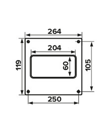Накладка настенная пластиковая для плоских воздуховодов 60х204 мм - фото 4