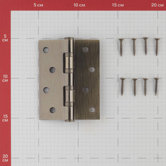 Петля Corsa Deco карточная универсальная неразъемная 100х75 мм античная бронза - фото 2