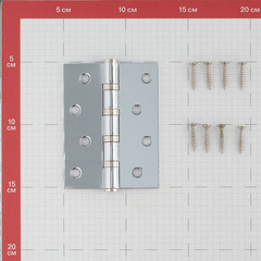 Петля Corsa Deco карточная универсальная неразъемная 100х75 мм серебро - фото 2