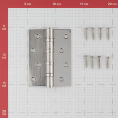 Петля Corsa Deco карточная универсальная неразъемная 100х75 мм матовый никель - фото 2