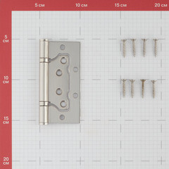 Петля Corsa Deco бабочка универсальная неразъемная 100х75 мм матовый никель - фото 2
