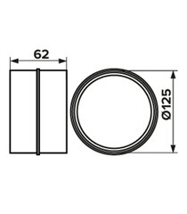 Соединитель для круглых воздуховодов Era с обратным клапаном пластиковый d125 мм - фото 2