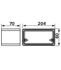 Соединитель прямой пластиковый для плоских воздуховодов 60х204 мм - фото 3