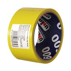 Клейкая лента упаковочная Unibob 48 мм 24 м желтая