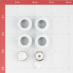 Набор присоединительный 1" х 3/4" для радиатора белый 7 предметов (685642) - фото 3