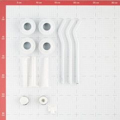 Набор присоединительный 1" х 1/2" для радиатора белый 13 предметов (685643) - фото 2