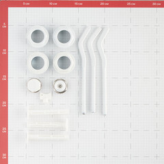 Набор присоединительный 1" х 3/4" для радиатора белый 13 предметов (685644) - фото 2