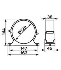 Держатель для круглых воздуховодов Era с уплотнителем пластиковый d125 мм - фото 3